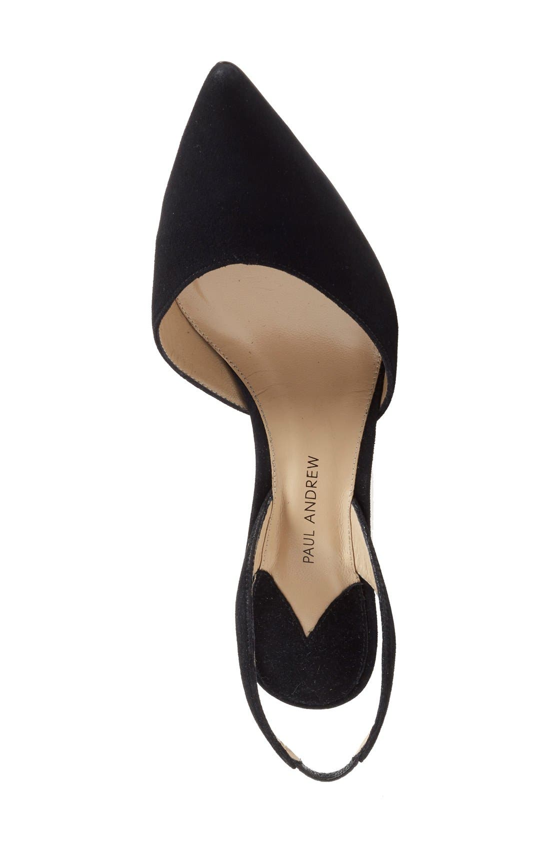 'Rhea' Slingback Pump, Alternate, color, BLACK SUEDE
