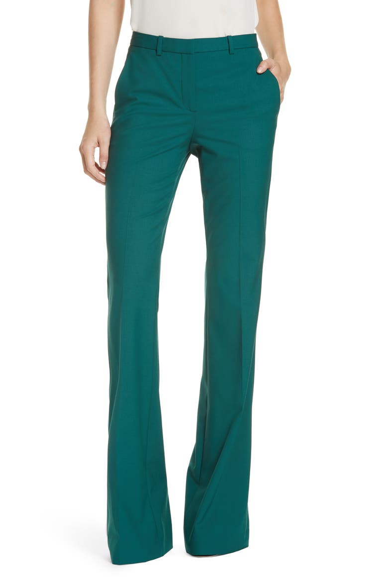 Demitria 2 Stretch Good Wool Suit Pants, Main, color, BRIGHT POPLAR