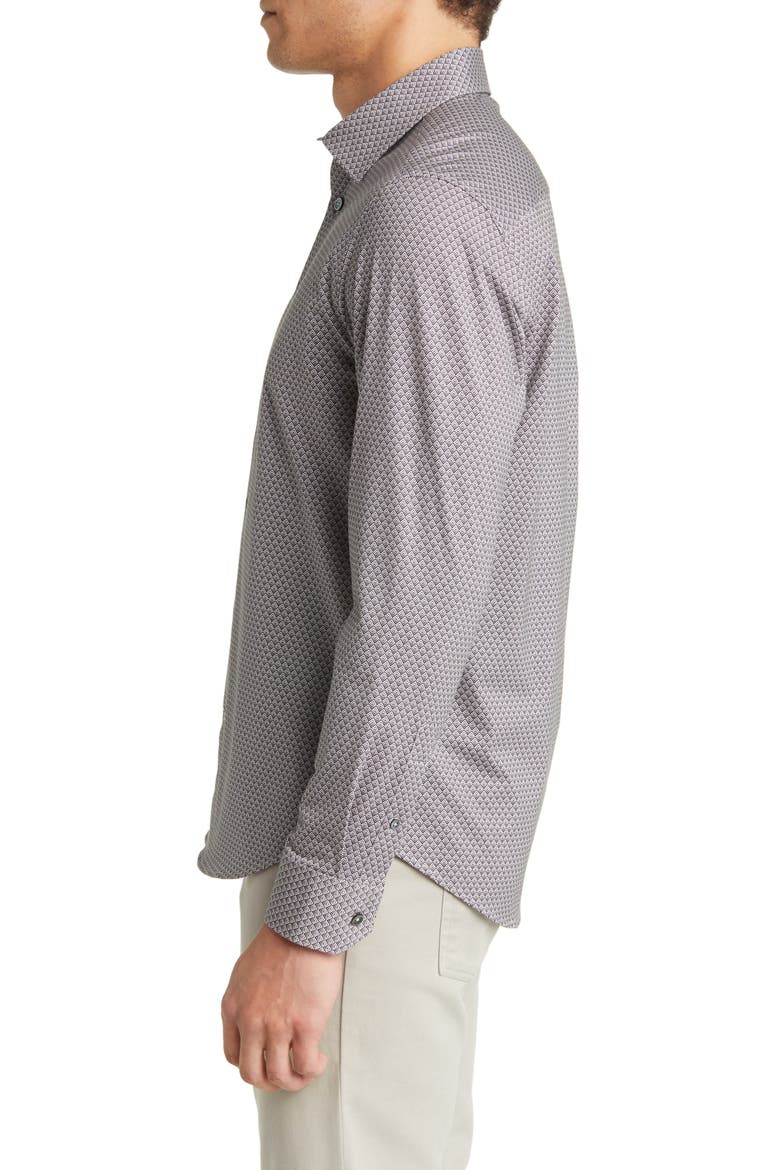 James OoohCotton® Geometric Print Button-Up Shirt, Alternate, color, DESERT