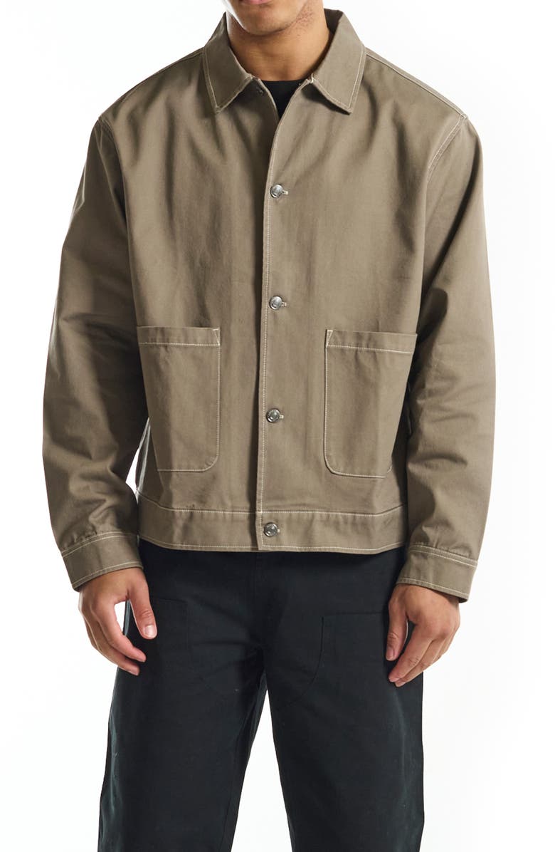 VOUSETI Off Duty Water Resistant Cotton Twill Chore Jacket, Main, color, 