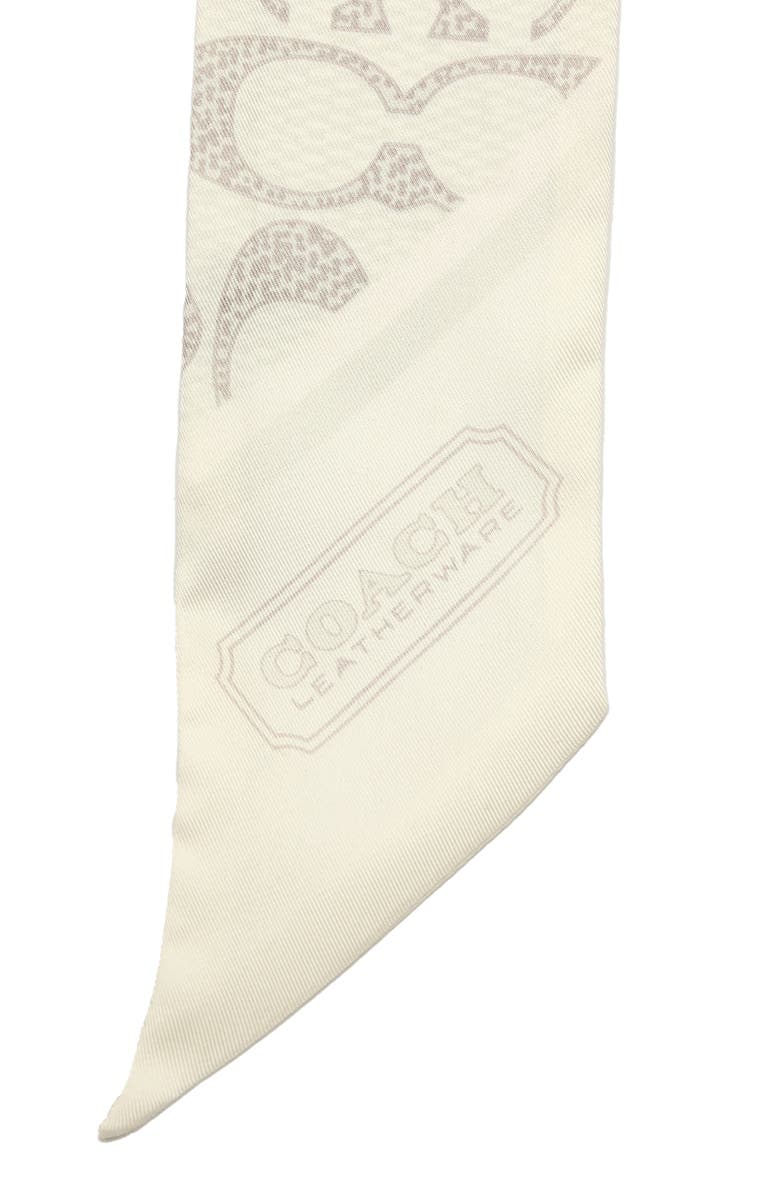 COACH Textured Signature Logo Silk Scarf, Alternate, color,