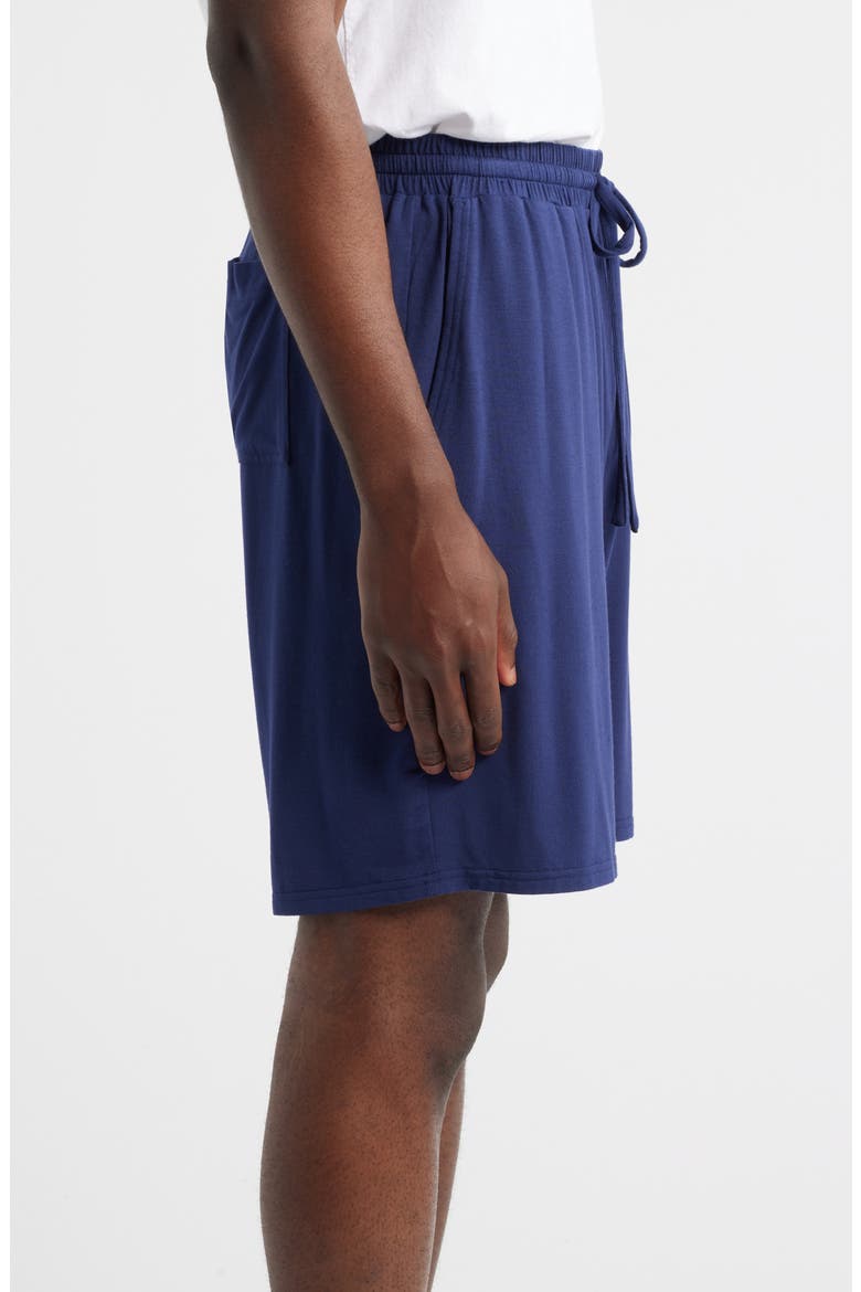 Moonlight Modal Blend Drawstring Lounge Shorts, Alternate, color, NAVY PEACOAT
