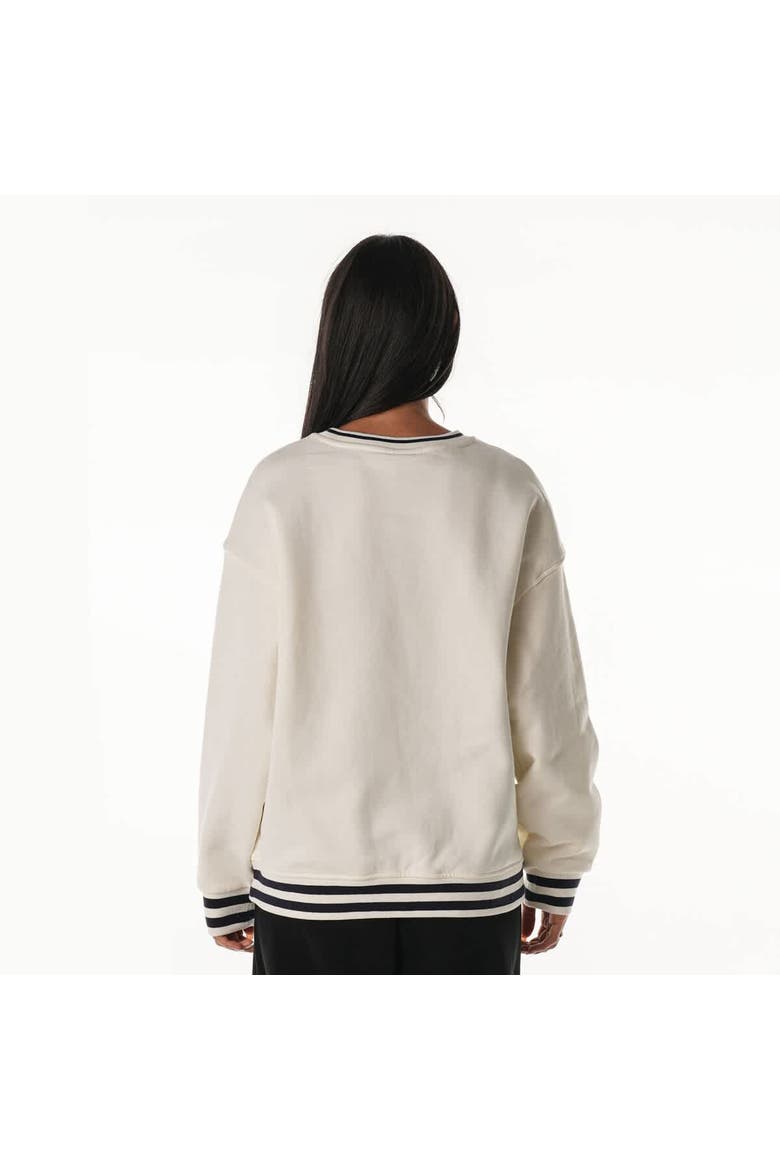 Women's The Wild Collective Cream Dallas Cowboys Oversized Vintage French Terry Sweatshirt, Alternate, color, Cream