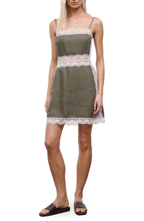 Amalina Lace Linen Minidress