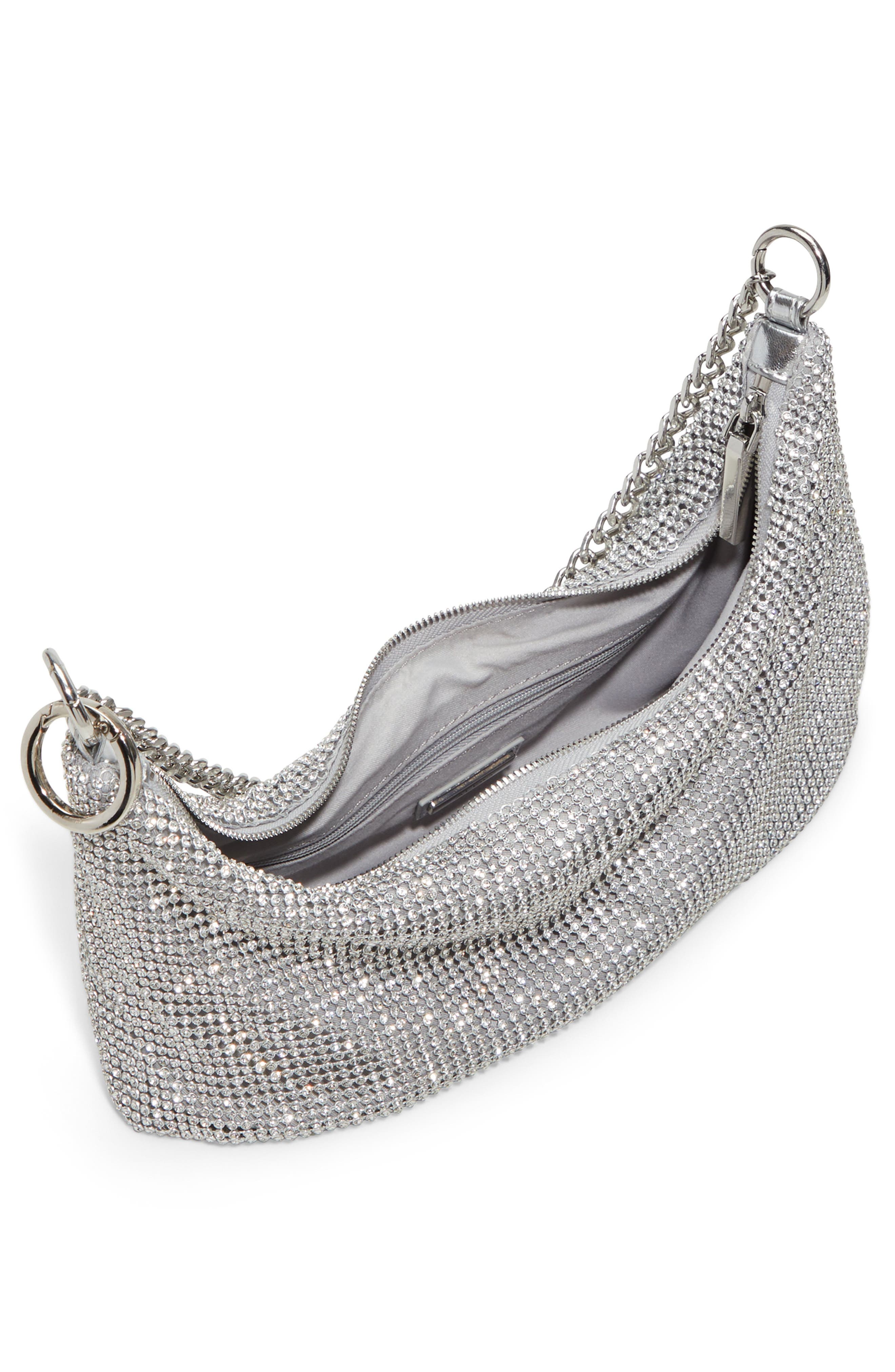 ALDO Vipready Crystal Mesh Shoulder Bag, Alternate, color, 