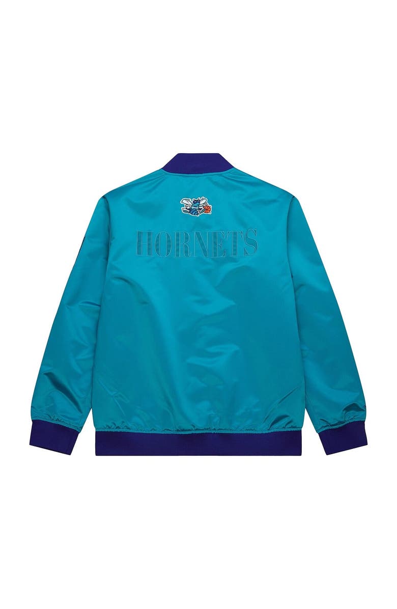 Mitchell & Ness Men's Mitchell & Ness Teal Charlotte Hornets Hardwood Classics Team OG 3.0 Lightweight Satin Full-Snap Jacket, Alternate, color, Teal