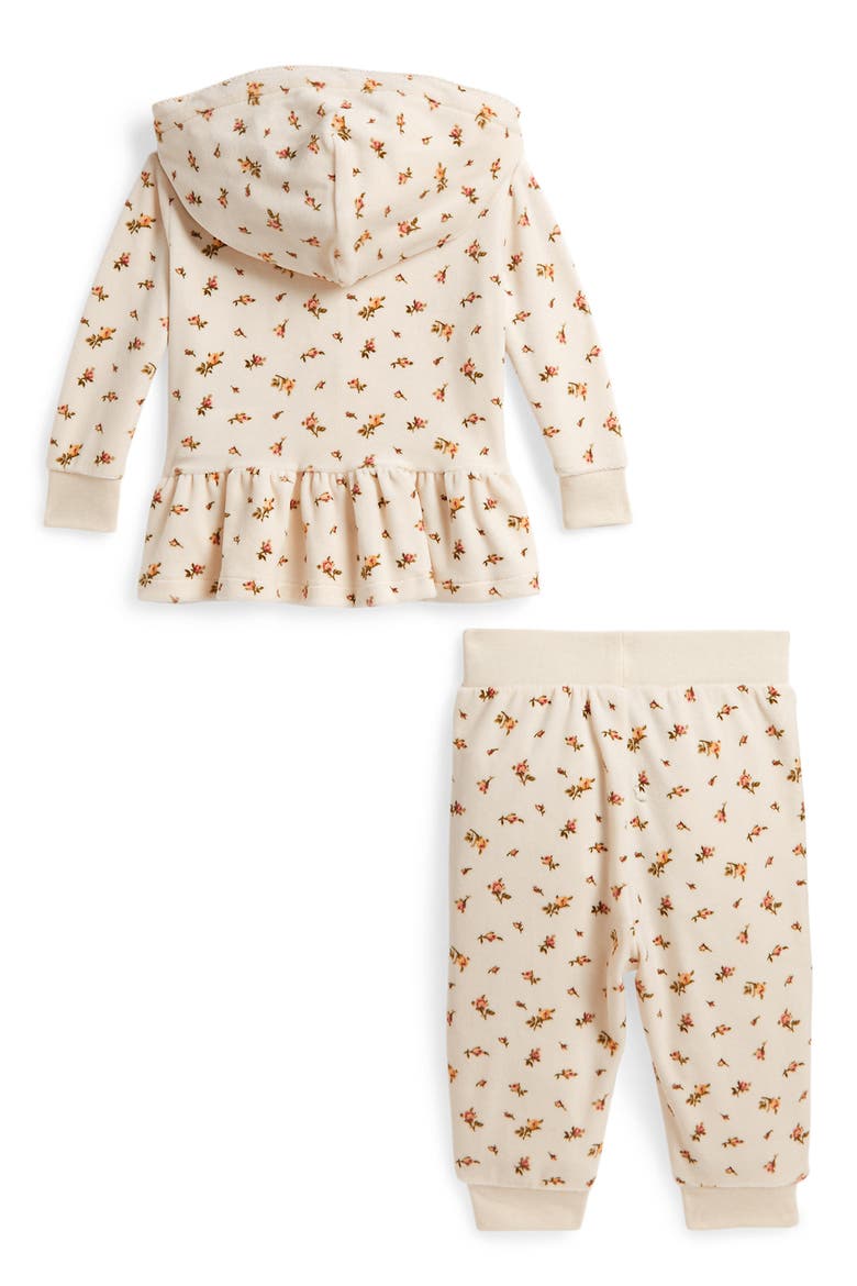 Kids' Floral Peplum Hoodie and Joggers Set, Alternate, color, WOLCOTT BUD