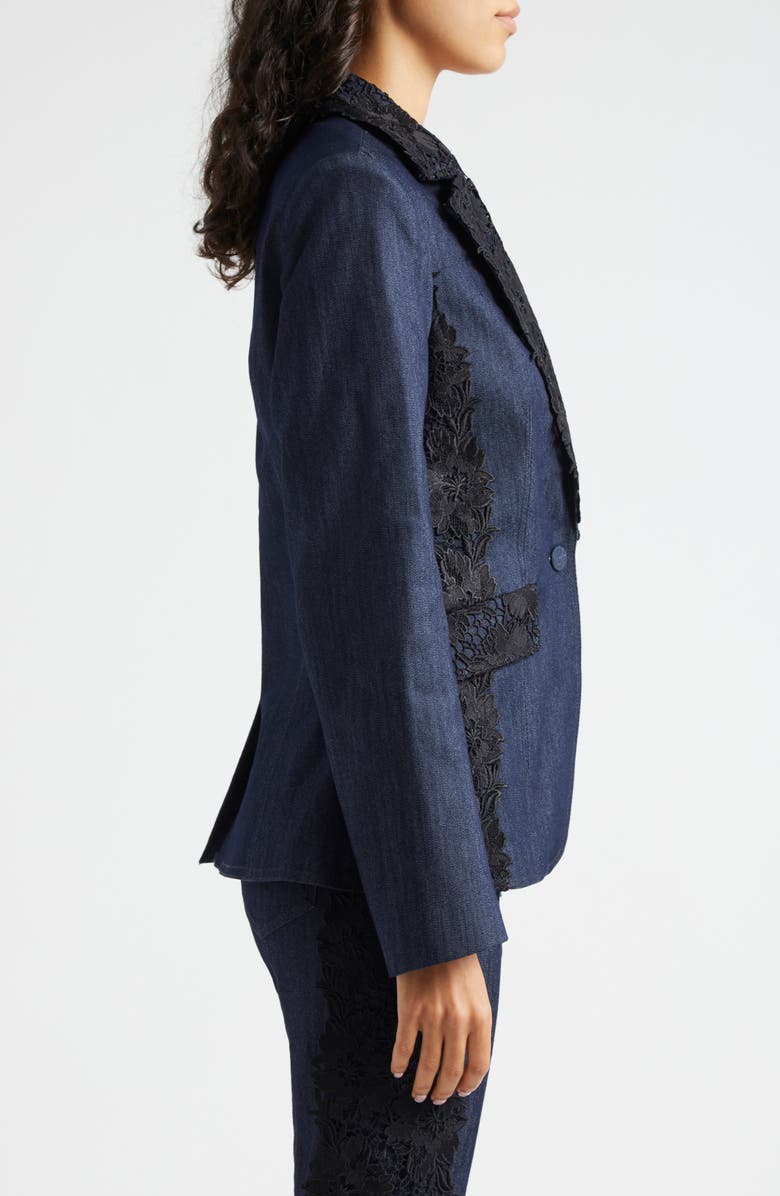 Cinq à Sept Laney Denim & Lace Blazer, Alternate, color, 