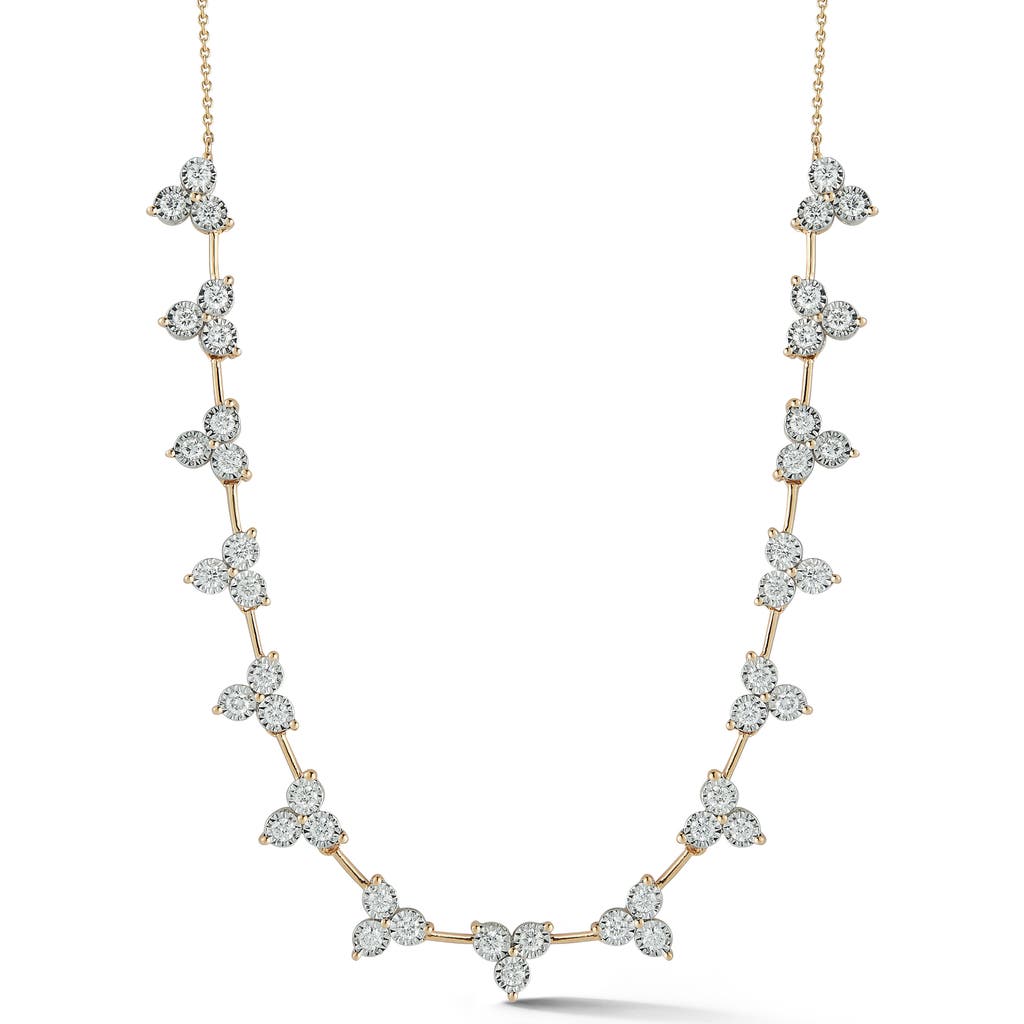 Dana Rebecca Designs Ava Bea Interval Trio Diamond Tennis Necklace in Yellow Gold