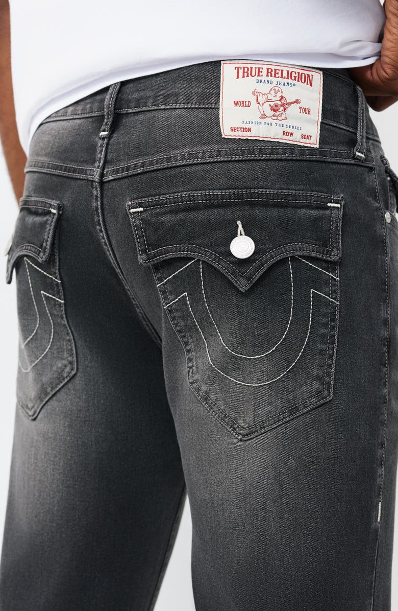 True Religion Ricky Snap Flap Straight Leg Jeans, Alternate, color, Grey Gloomy Wash