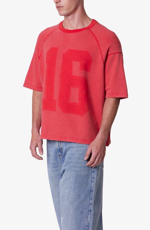 Mnml Vintage French Terry Graphic T-shirt In Red