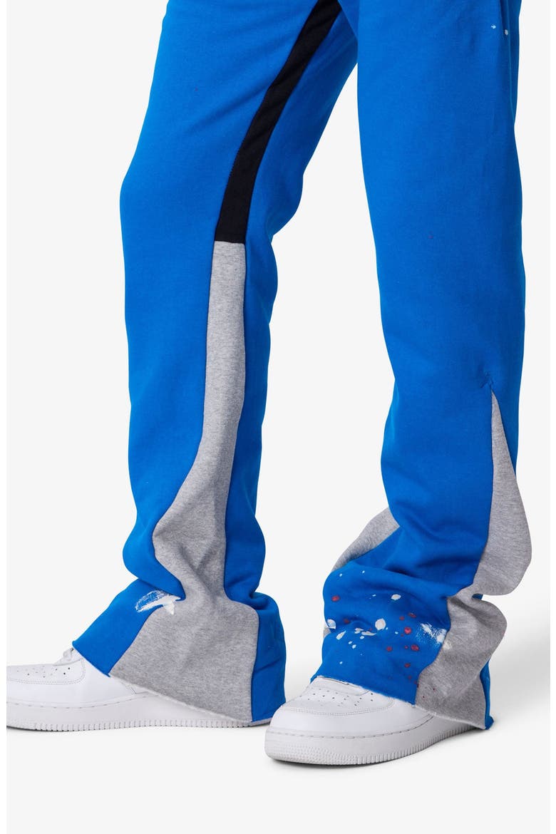 Contrast Bootcut Sweatpants, Alternate, color, BLUE/ GREY