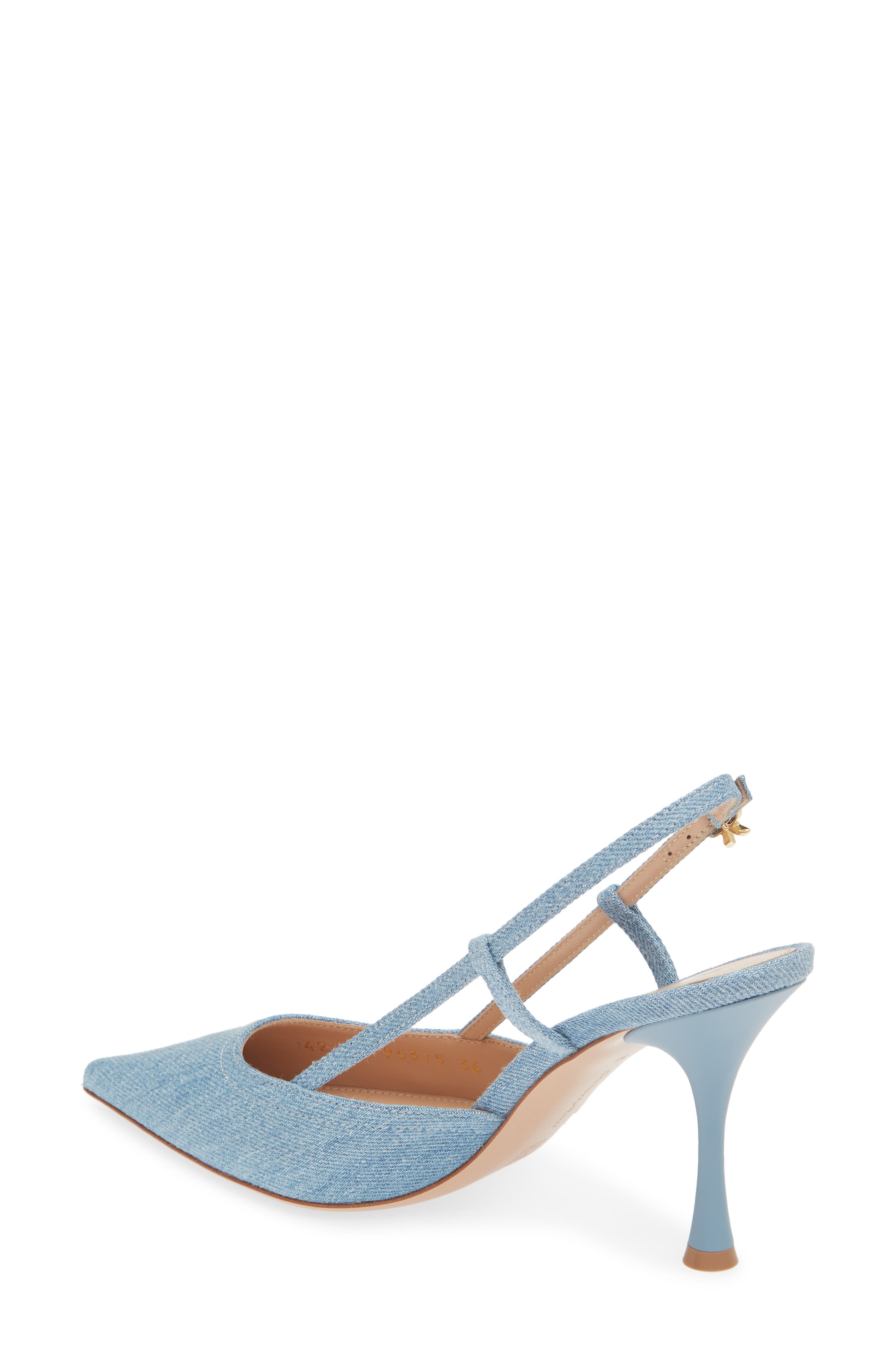 Gianvito Rossi Ascent Denim Slingback Pump, Alternate, color, 