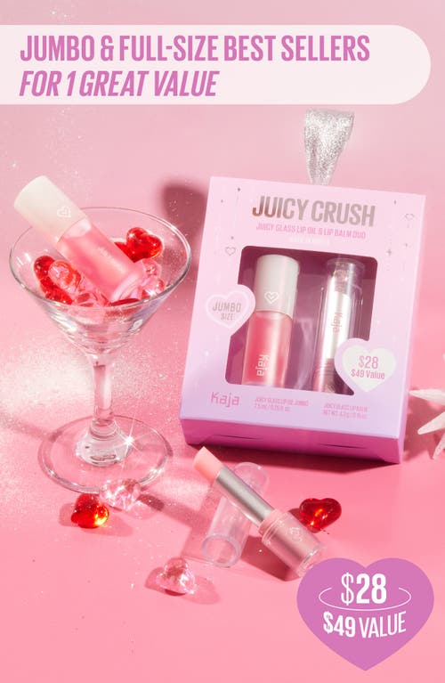 Kaja Juicy Crush Lip Oil & Lip Balm Set $49 Value In Multi