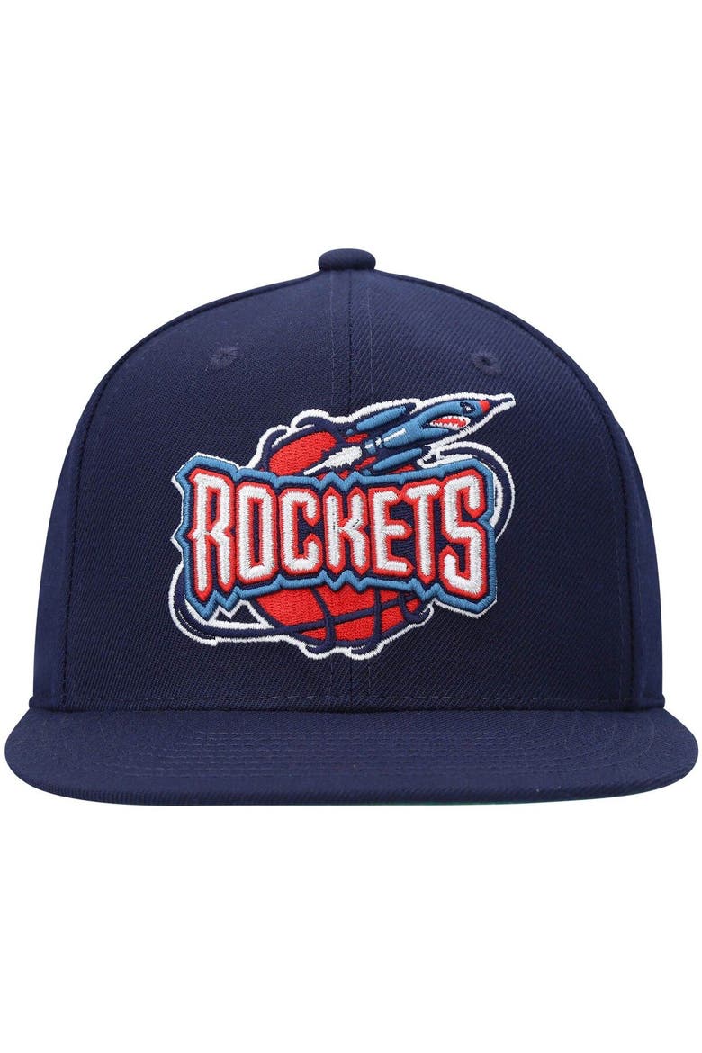 Men's Mitchell & Ness Navy Houston Rockets Hardwood Classics Team Ground 2.0 Snapback Hat, Alternate, color, Navy