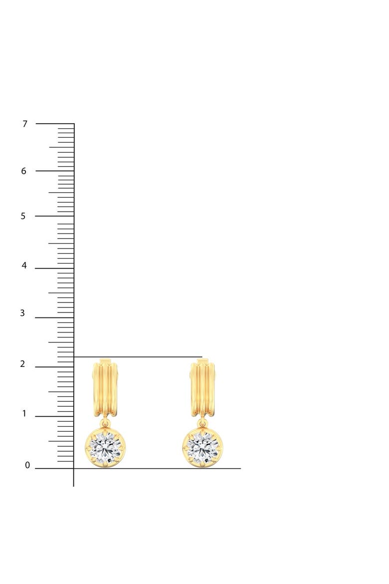 Round Aura Drop Lab Diamond in 14K Gold, Alternate, color, Yellow Gold