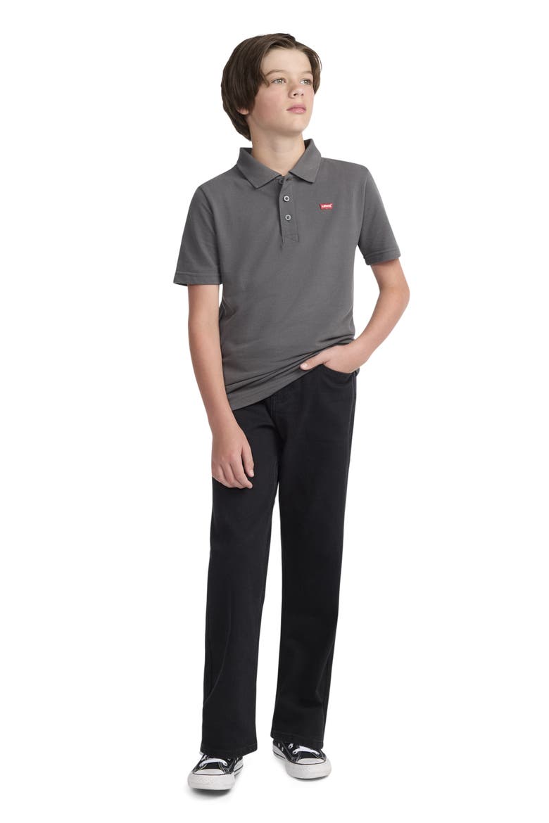 Kids' Loose Straight Fit Jeans, Alternate, color, BLACK STRETCH