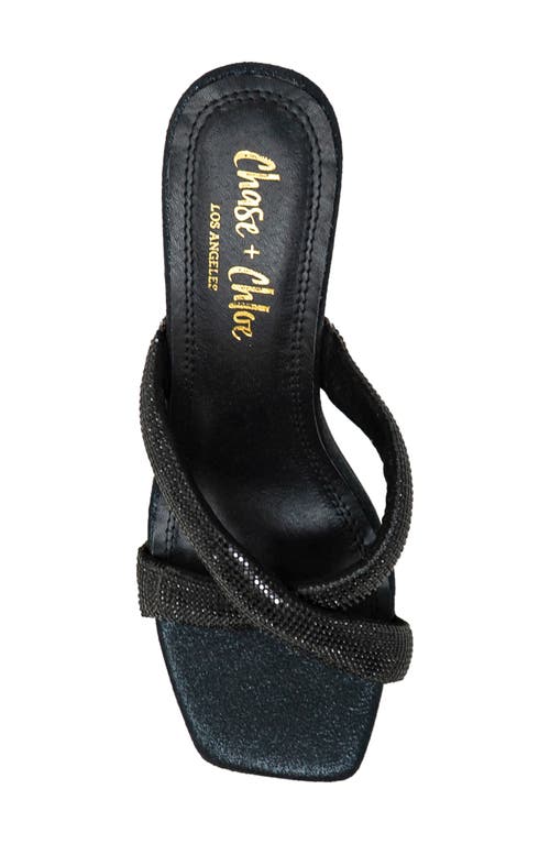 Chase & Chloe Chase And Chloe Rhinestone Cross Strap Sandal