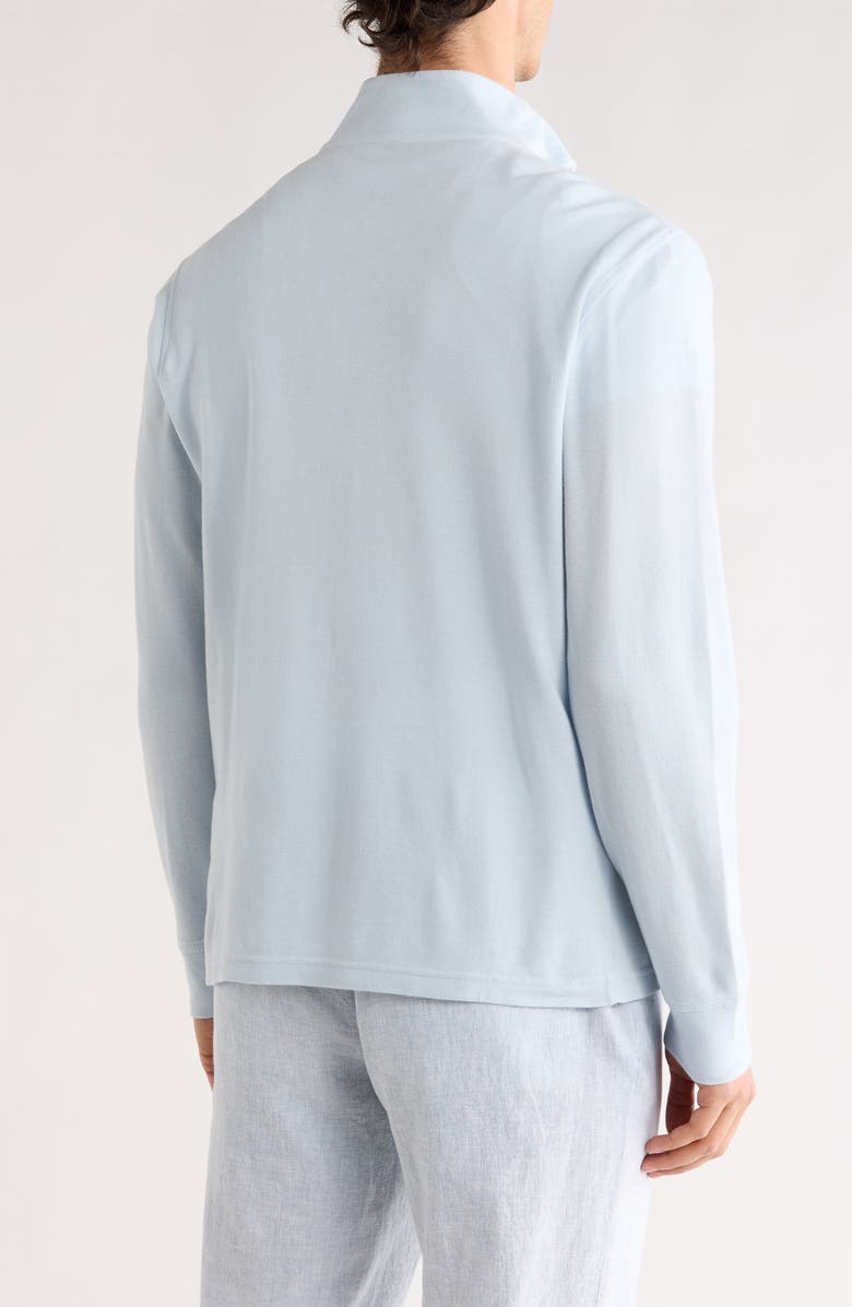 14th & Union Quarter Zip Pullover Sweater, Alternate, color, Blue Skyway Heather