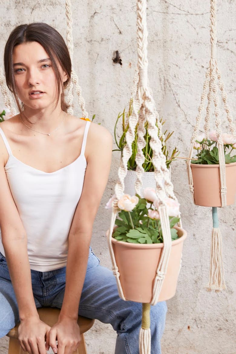 Trina Plant Hanger, Alternate, color, Sage