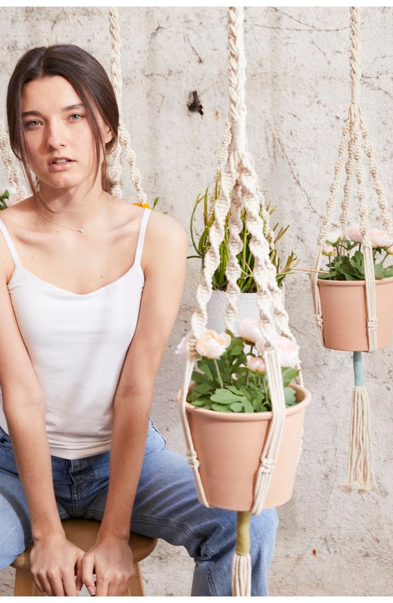 Pillowpia Trina Plant Hanger, Alternate, color, Sage