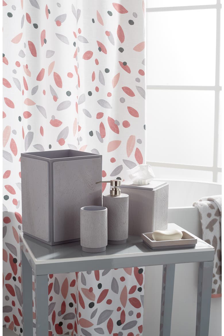 Grey Wood 4-Piece Bath Set, Alternate, color, GREY