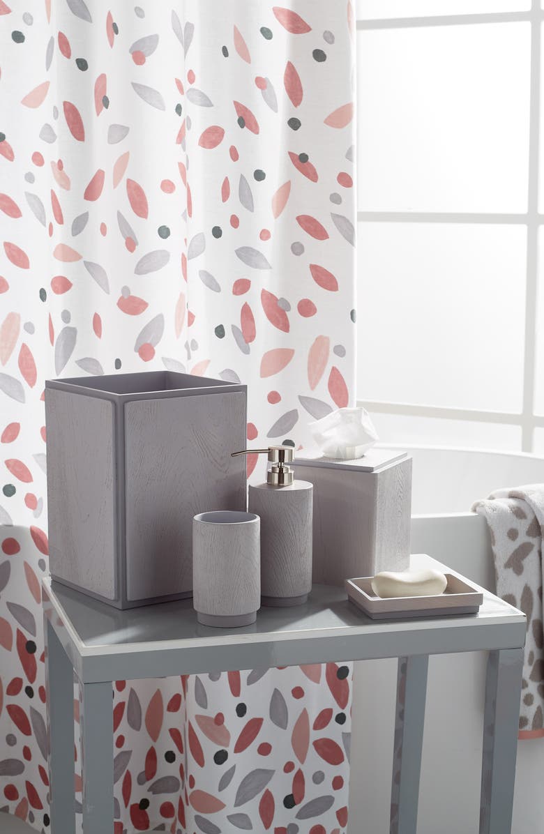 DKNY Grey Wood 4-Piece Bath Set, Alternate, color, 