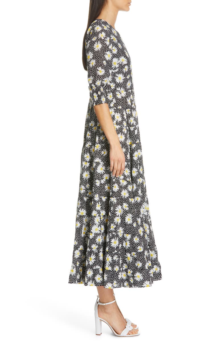 RIXO Kristen Floral Print Midi Dress, Alternate, color, 