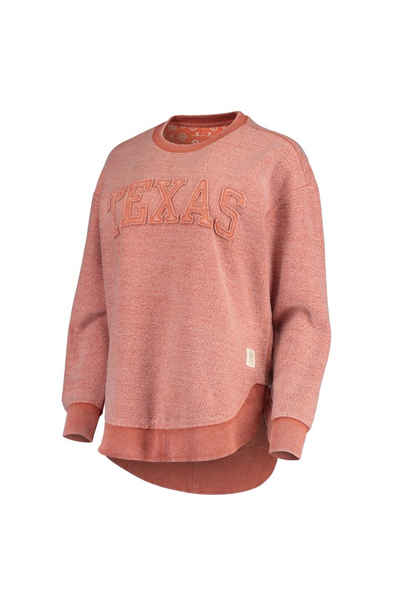 PRESSBOX Women's Pressbox Texas Orange Texas Longhorns Ponchoville Pullover Sweatshirt, Alternate, color,