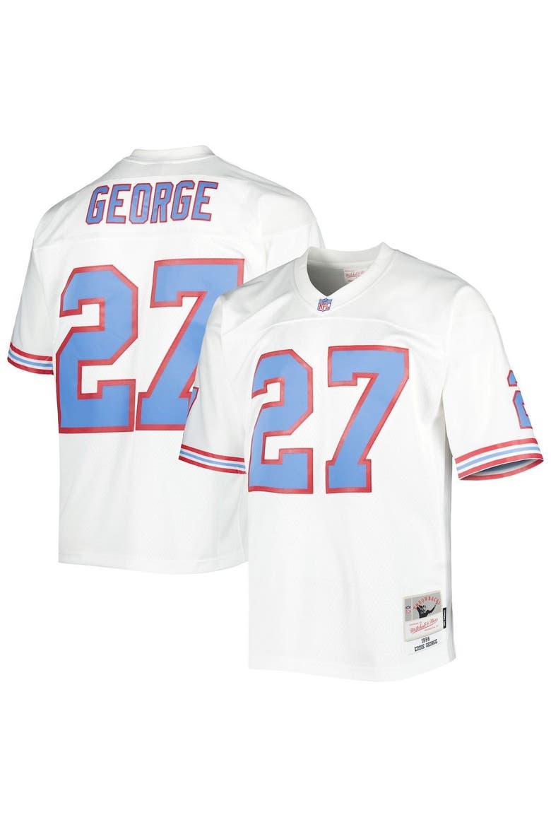 Men's Mitchell & Ness Eddie George White Houston Oilers 1996 Legacy Replica Jersey, Main, color, White