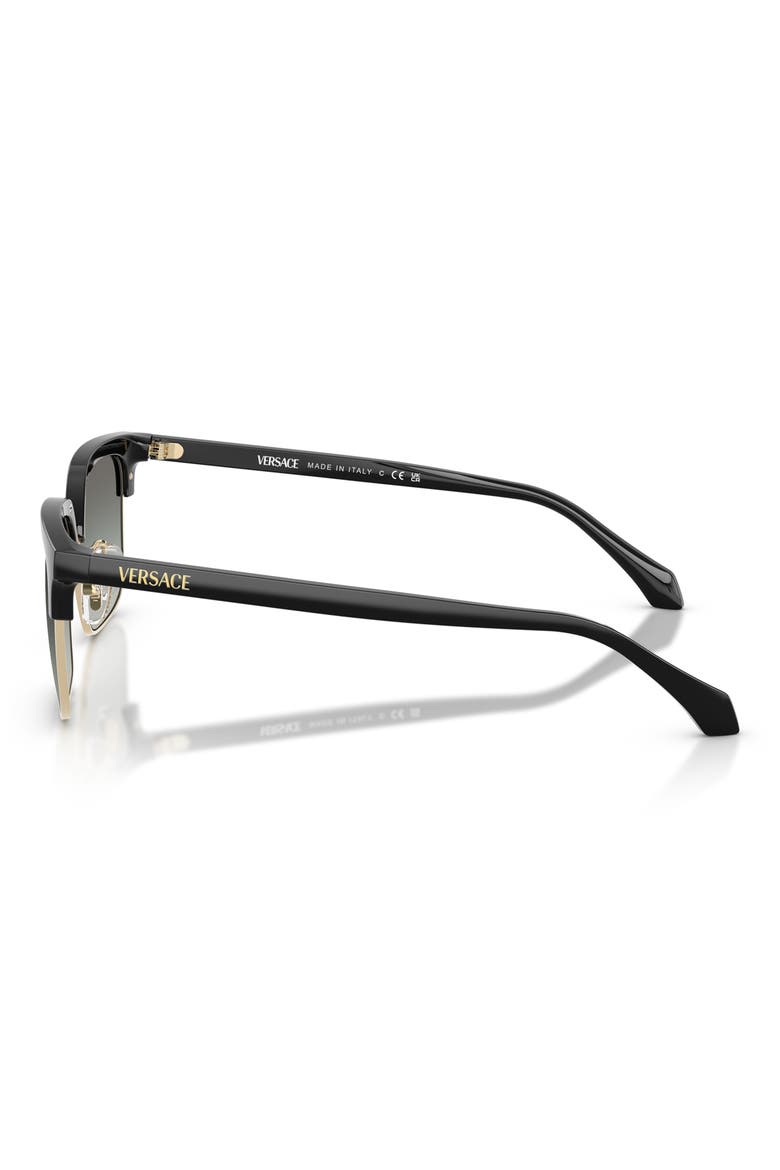 56mm Square Sunglasses, Alternate, color, BLACK/ GRADIENT GREY
