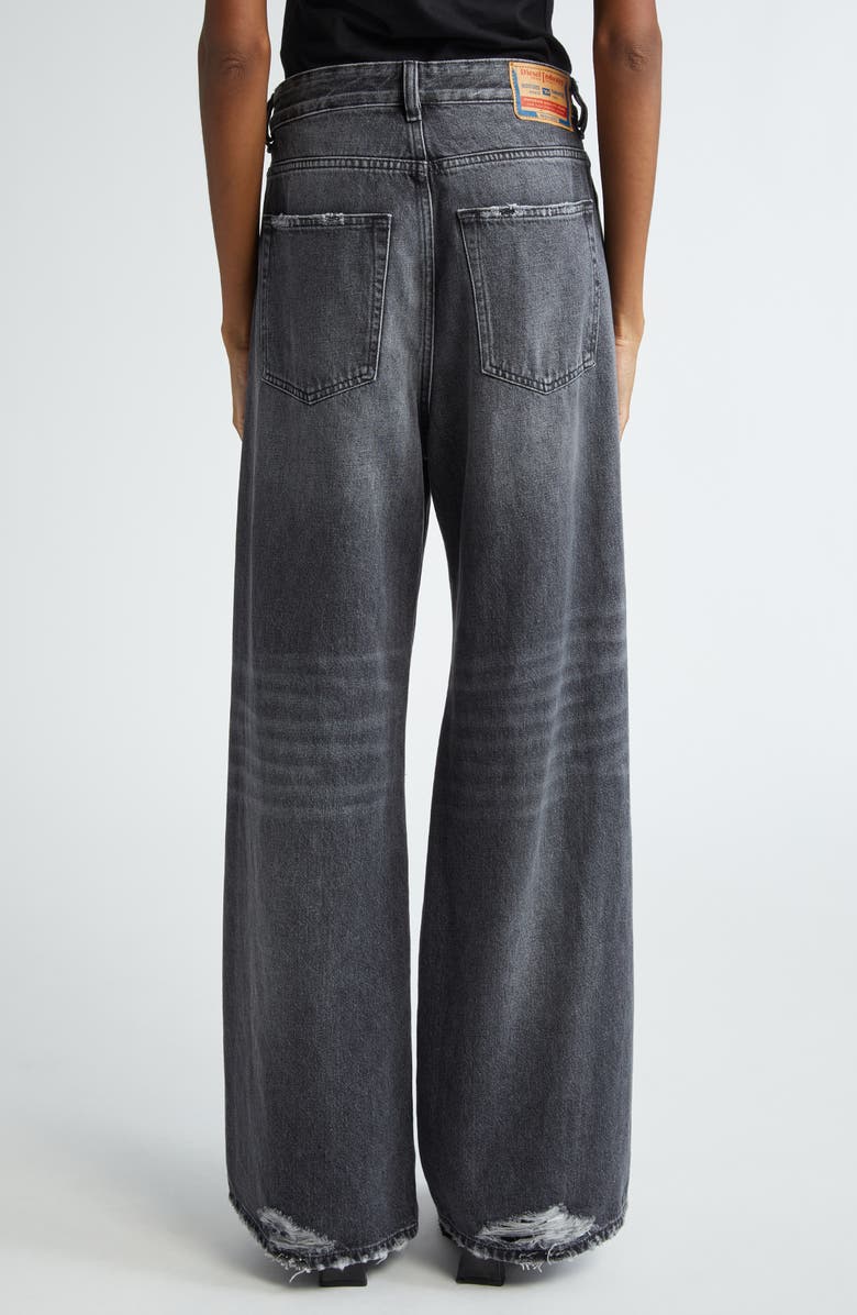 DIESEL<sup>®</sup> D-Sire Ripped Wide Leg Jeans, Alternate, color, 