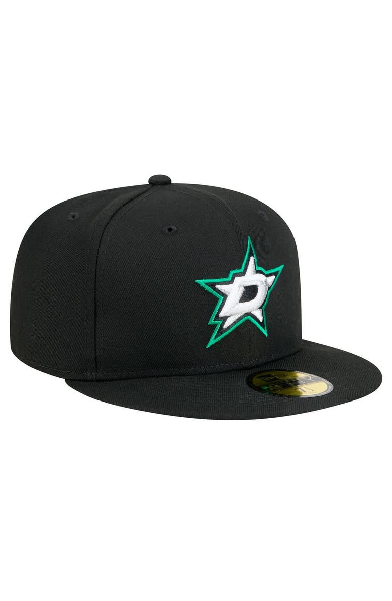 New Era Men's New Era Black Dallas Stars Core 59FIFTY Fitted Hat, Alternate, color, Black