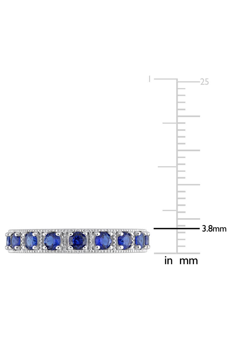 Cubic Zirconia Eternity Ring Sterling Silver, Alternate, color, Blue CZ/Sterling Silver