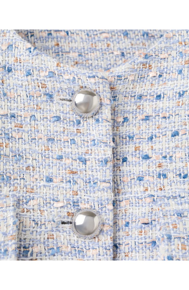 MANGO Short Sleeve Tweed Crop Top, Alternate, color,