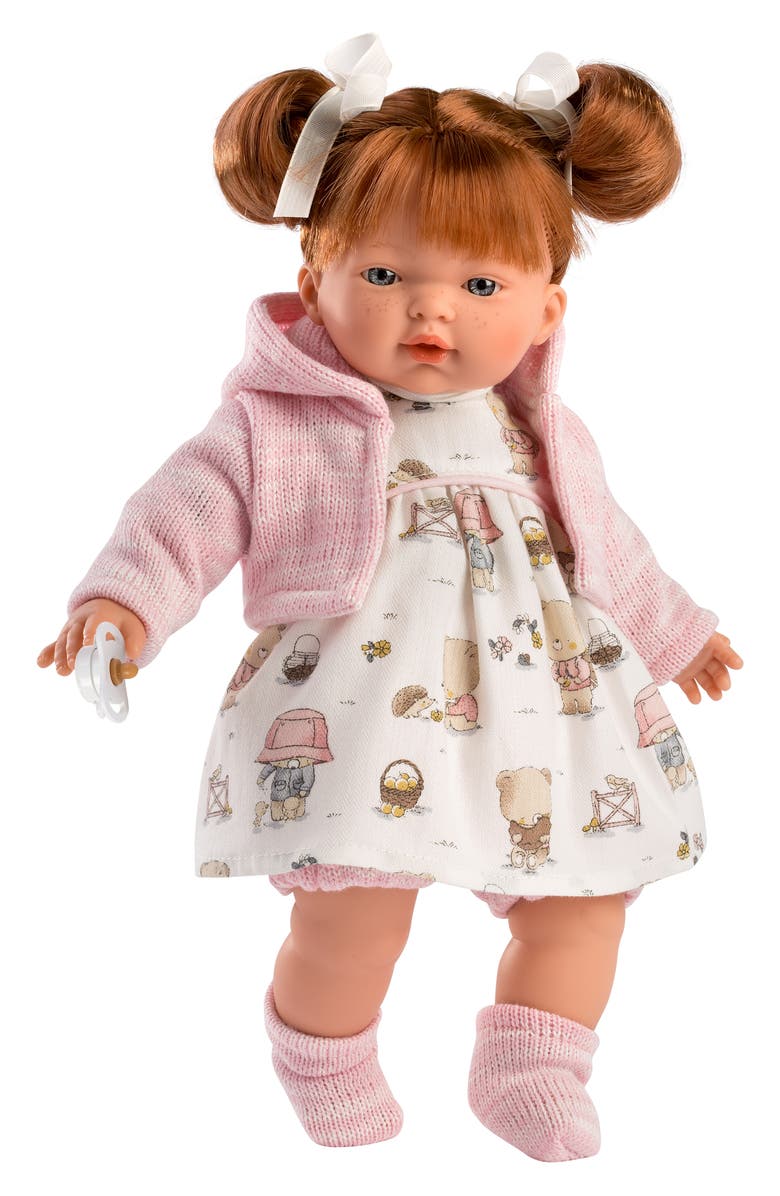 Llorens Rosalie 13" Soft Body Crying Baby Doll, Main, color,