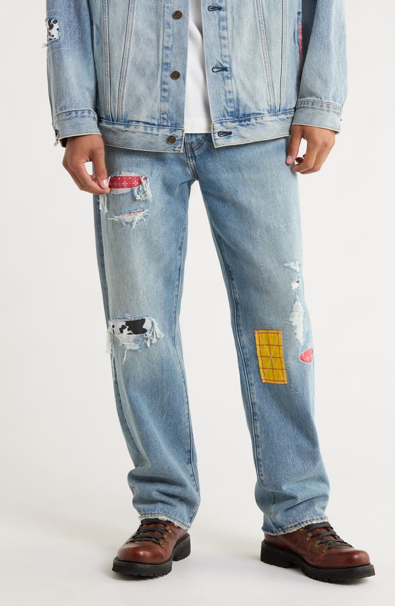 Levi's<sup>®</sup> x Disney Pixar<sup>®</sup> Toy Story Rip & Repair Loose Straight Leg Jeans, Main, color,