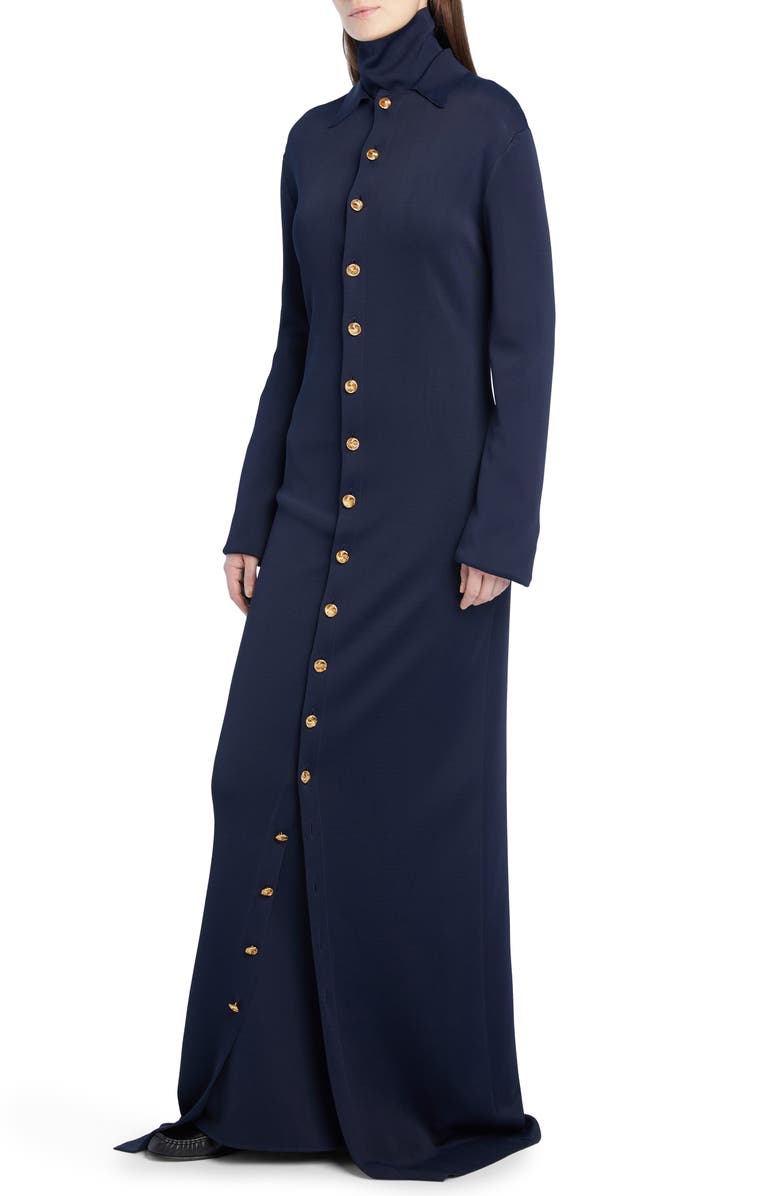 The Row Carmello Slinky Jersey Cardigan Dress, Alternate, color, 