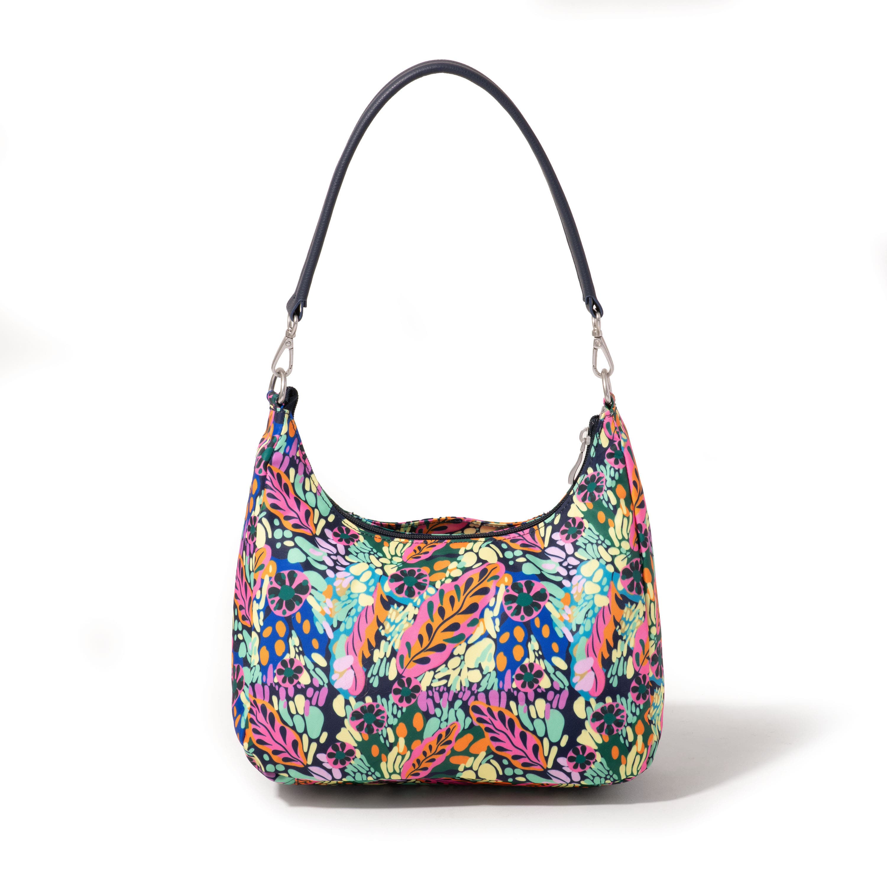 BAGGALLINI Coastal Flip Lock Half Moon Bag, Alternate, color, Paradise Print