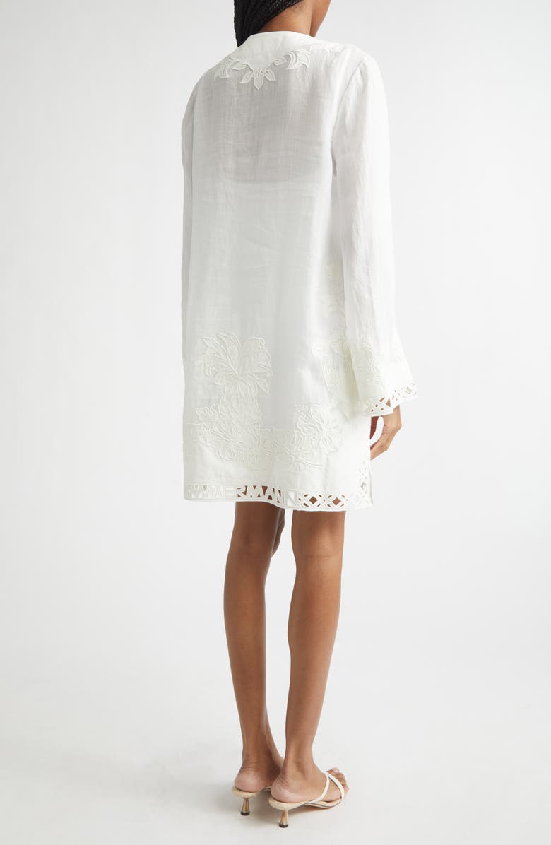 Zimmermann Indra Embroidered Tunic Dress, Alternate, color, Ivory