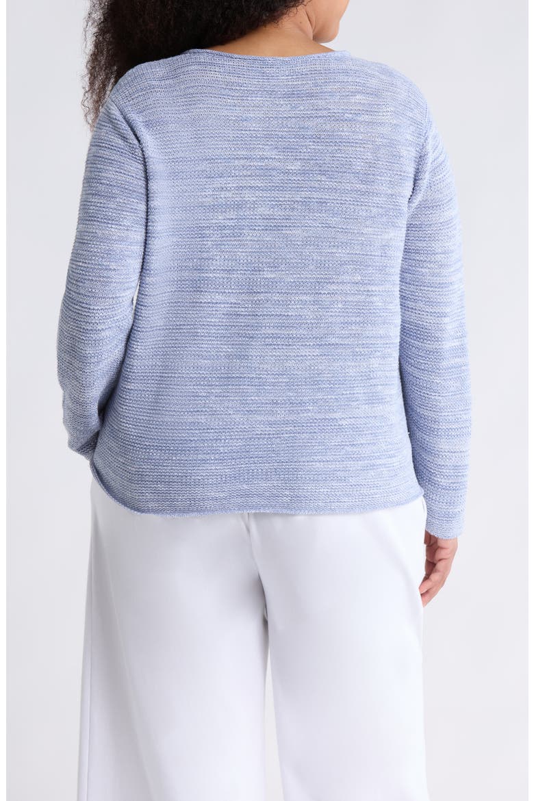 Crewneck Organic Linen & Organic Cotton Sweater, Alternate, color, HAZE