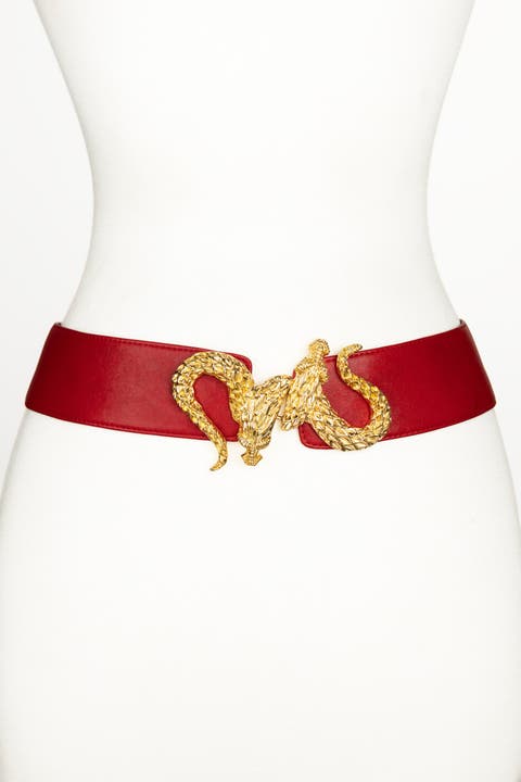 Dragon Buckle Leather Belt