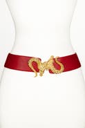 Raina Belts Dragon Buckle Leather Belt