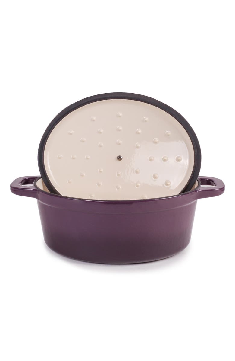 BergHOFF Neo 5 Qt Cast Iron Covered Casserole Dish - Purple, Alternate, color, 
