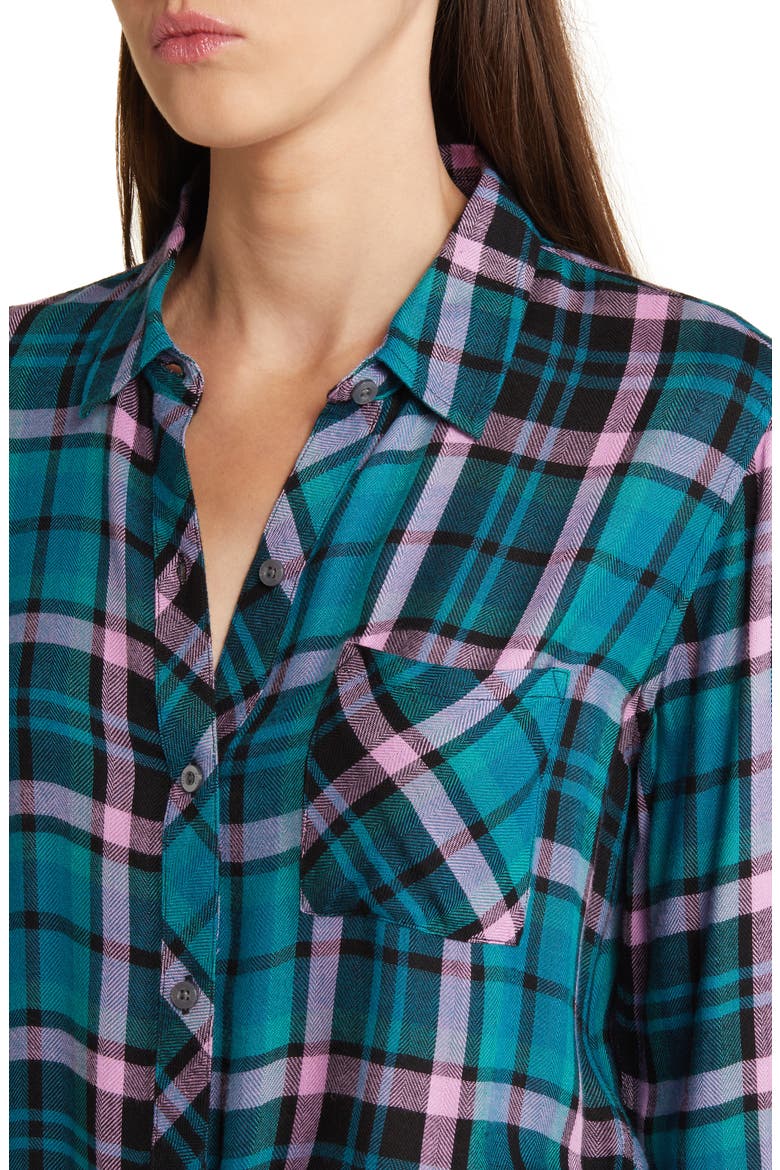 Hunter Button-Up Shirt, Alternate, color, AQUA LILAC