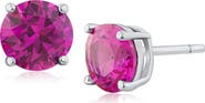 CZ by Kenneth Jay Lane Round Cubic Zirconia Classic Stud Earrings