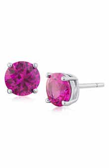 CZ by Kenneth Jay Lane Round Cubic Zirconia Classic Stud Earrings