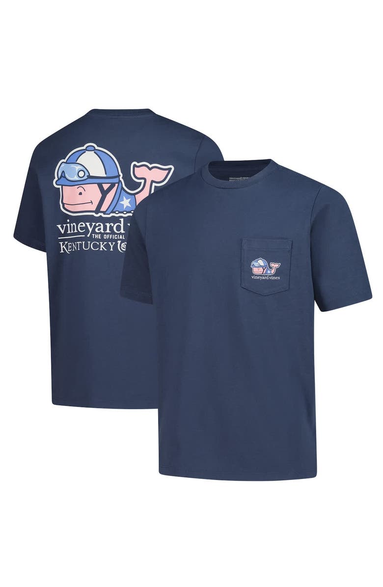 vineyard vines Youth Vineyard Vines  Navy 151st Kentucky Derby Jockey Whale T-Shirt, Main, color, 
