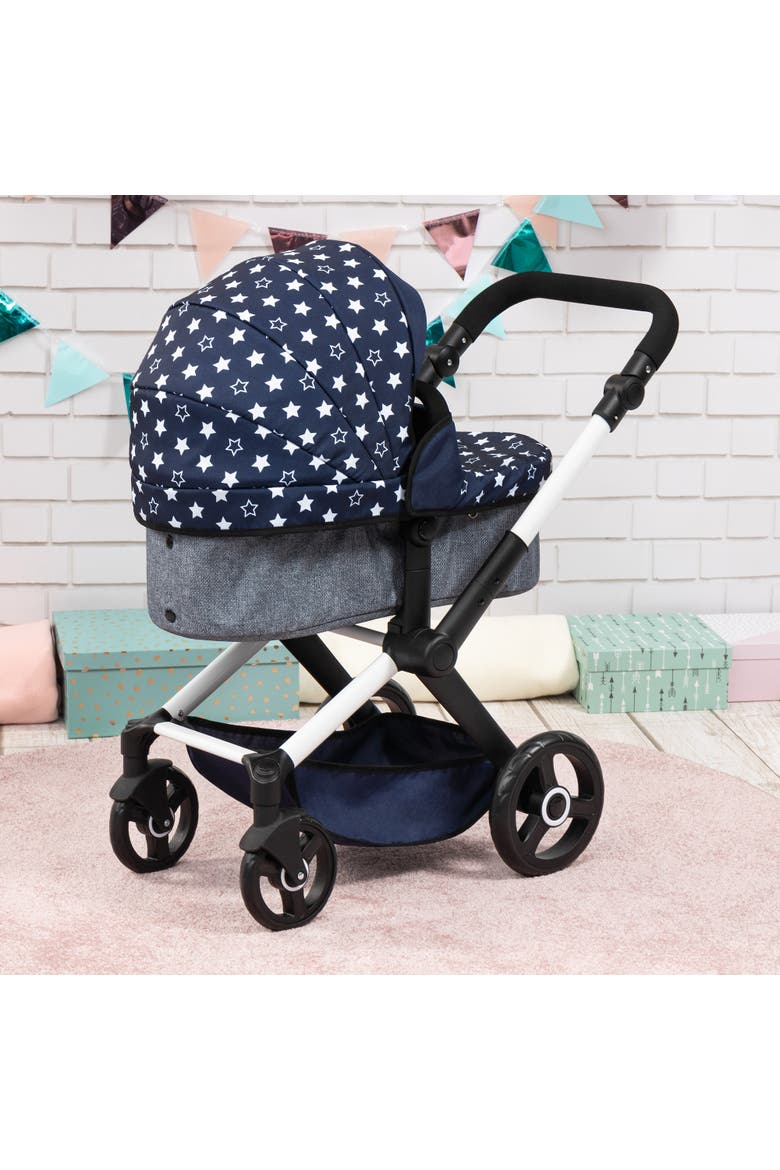 Pram Xeo Blue & White Stars Dolls Up to 18 Inch, Alternate, color, Multicolored