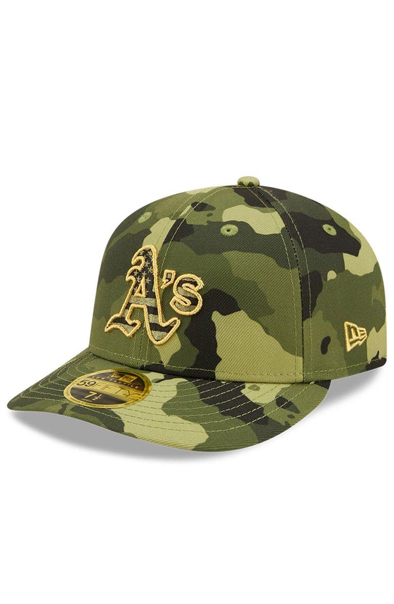 New Era Men's New Era Camo Oakland Athletics 2022 Armed Forces Day On-Field Low Profile 59FIFTY, Alternate, color, Camo